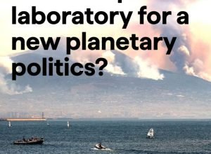 Amarillo Carita Sonriente Retro Sticker Texto Curvo Cita Póster - 1